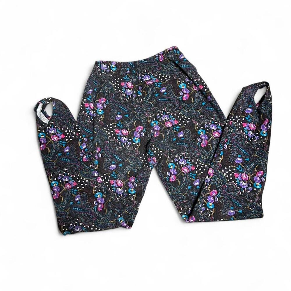 Kids size 10 vintage 80s rad leggings with stirrup foot straps